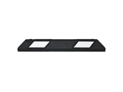 parkeerplaatsbegrenzing,B 900mm,recyclebaar rubber,zwart/wit