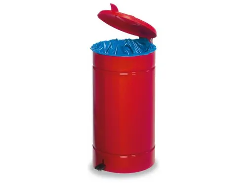 afvalverzamelaar,1x70l,HxØ 700x450mm,klemring,romp staal RAL3000
