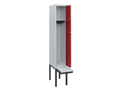 locker met bank,HxBxD 1950x300x815mm,1vak,vak B 300mm,cil.-slot