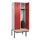 locker met bank,HxBxD 2120x800x815mm,2vak,vak B 400mm,draaigrendel