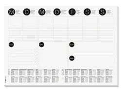 Designonderlegger Sigel week- planner A3 27/28 42x29,7cm 30 vel met to