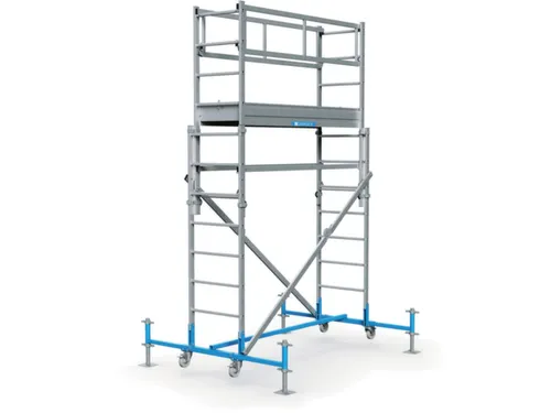 Vouwsteiger Aluminium H 4.50m Steigerafmetingen Hxbxl 3.52x1.90x2.30m