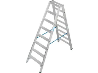 dubbele ladder,beide zijden,2x8treden m. R13-laag,treden met profiel - 1