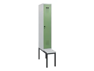 locker met bank,HxBxD 1950x300x815mm,1vak,vak B 300mm,draaigrendel - 2