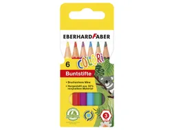 kleurpotlood Eberhard Faber 9 cm etui a 6 stuks assorti kleuren