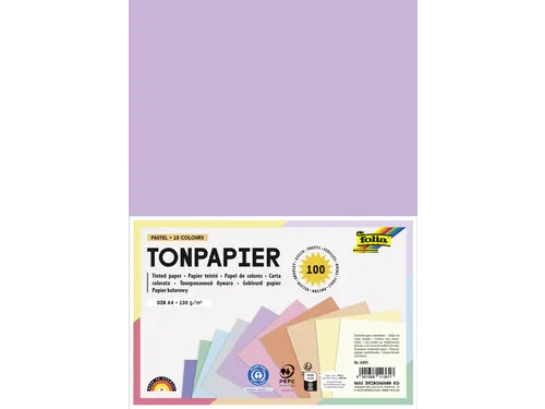 Knutselpapier Folia A4 100vel 10 pastelkleuren