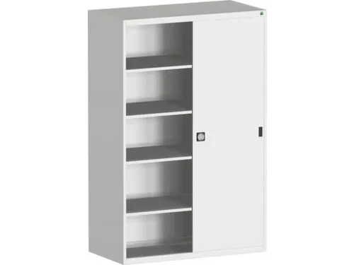 schuifdeurkast HxBxD 2000x1300x650mm Stalen romp + front Ral7035