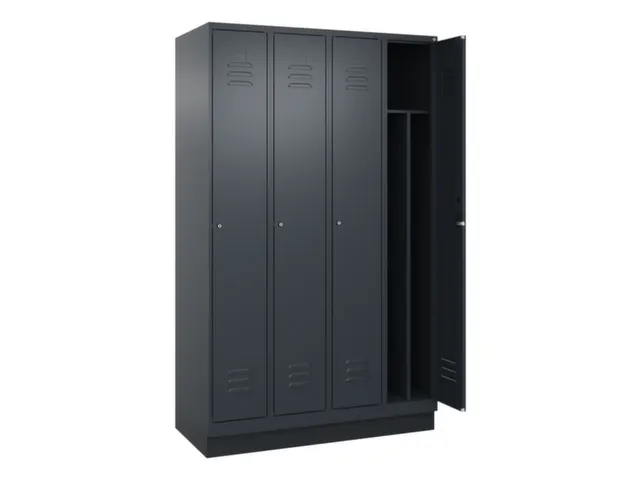 locker voor scheiding van kleding,HxBxD 1950x1200x500mm,4vak
