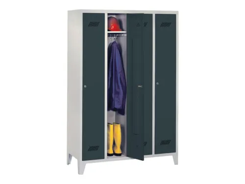 locker,HxBxD 1850x1200x500mm,4vak,vak B 300mm,RAL7035,front RAL7016