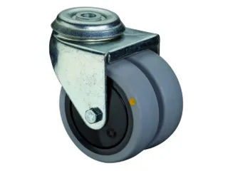 dubbel ESD-zwenkwiel,draagverm. 80kg,rubber-banden,ØxB 75x24mm - 1