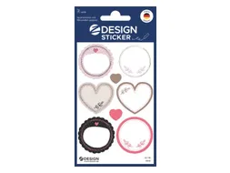 Foliesticker Z-design watervast, Cirkels & hartjes, pakje à 2 vel