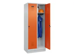 locker,HxBxD 1950x800x500mm,2vak,vak B 400mm,draaigrendel,sokkel
