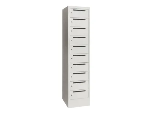 Postsorteerkast 1850x430x500mm 10 Vakken Ral7035 Front Ral7035