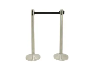 Afzetpaal Securit RVS met rolband 210cm zwart - 4