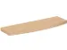 Tablette repose-sacs incurvée,p. mobilier d'accueil,lxP 500x150mm,boi