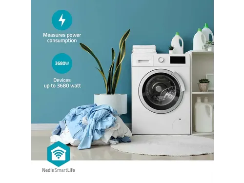 Nedis SmartLife Slimme Stekker Wi-Fi IP21 Wit 3 stuks