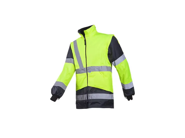 Sioen Skollfield 209A hi-vis parka, fluo geel/marineblauw, maat 3XL, p