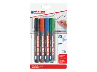 Viltstift Edding 360 Whiteboard Rond Assorti 1.5-3mm 4stuks Blis - 1