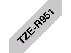 Brother TZe-R951 stoflint zwart op zilver - breedte 24 mm, lengte 4 me