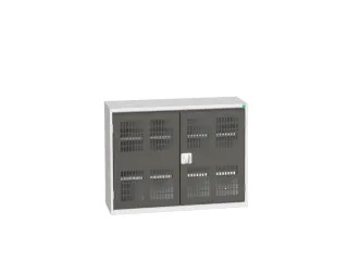 wandkast 800x1050x350mm 2xStalen bodem sokkel Ral 7035 front Ral 7016 - 1