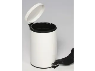 pedaalemmer,3l,HxØ 270x170mm,binnenbak kunststof,romp staal wit - 1