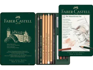 Pitt Monochrome set Faber-Castell 12-delig medium - 1