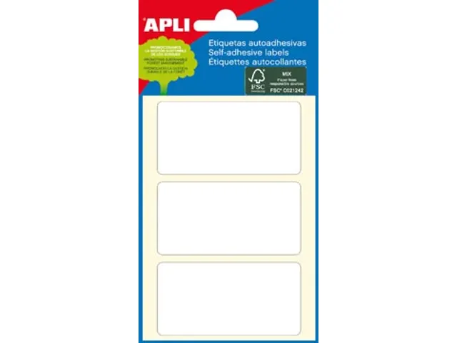 Apli Etiket 34x67mm Wit