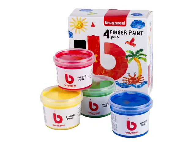 Vingerverf Bruynzeel Kids assorti 4 potjes
