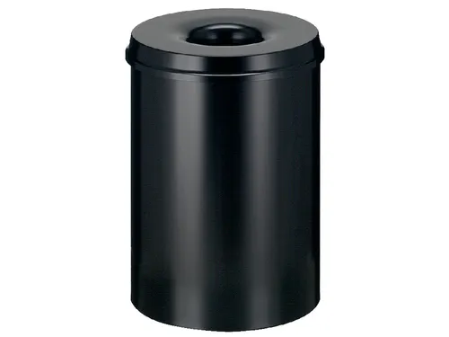 Papierbak met Vlamdover 30 liter 335mm x 47cm Zwart