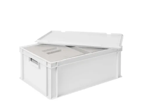 Euronorm-stapelbak,m. 2isoleerboxen,HxLxB 220x600x400mm,44,5/10,4l