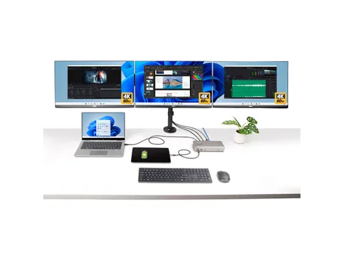 Triple-Monitor USB4 Docking Station, 4K 60Hz HDMI of DisplayPort