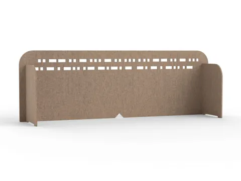 Akoestisch PET-vilt scheidingsscherm L 150x35cm beige