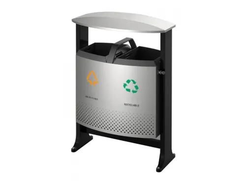 Buitenafvalbak afvalscheiding 2x39 Liter
