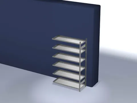 Inhaakstelling Aanbouwveld 2000x1300x500mm Vaklast 180kg 5egborden