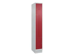 Z-garderobekast,HxBxD 1950x300x500mm,vak B 150/300mm,cil.-slot,sokkel