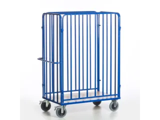 pakketwagen,draagverm. 600kg,laadvl. LxB 1200x740mm,houtetage,RAL5010 - 12