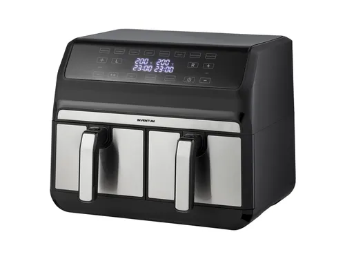 Airfryer Inventum 2x4l 1700w zwart rvs