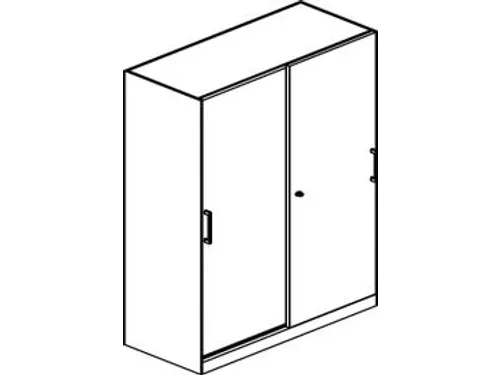 schuifdeurkast,HxBxD 1310x1000x440mm,2xStalen bodem,3 OH