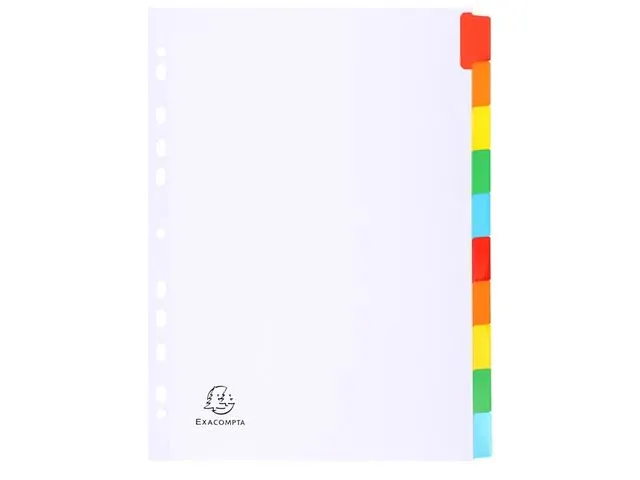 Exacompta Forever Alfabetische tabbladen A4 Kleurenassortiment 20 tabs Karton 11 Gaten 2621E | Viking Direct NL