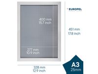 Kliklijst Europel A3 25mm mat wit