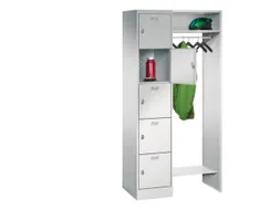 personeelsgarderobe draaigr. 1950x850x500mm 1x5 vakken 400mm RAL7035