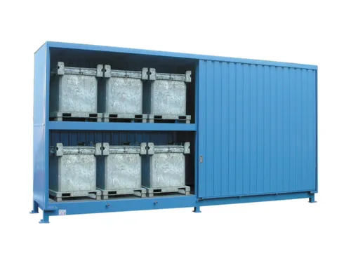stellingcontainer v. gevaarlijke stoffen,max. 12xIBC,staand