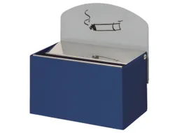 Wandasbak 87x140x98mm Achterwand Verzinkt Plaatstaal Gentiaanblauw