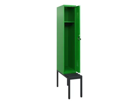 locker met bank,HxBxD 1950x300x815mm,1vak,vak B 300mm,draaigrendel
