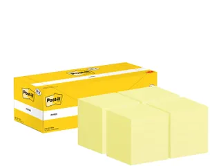 Memoblok 3M Post-it 654-CY 76x76mm geel voordeelpak - 4