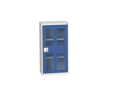 wandkast 1000x525x350mm 2xStalen bodem sokkel Ral 7035 front Ral 5010