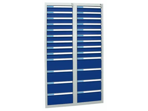 ladekast HxBxD 1800x1000x500mm 26laden vergrendeling RAL7035 RAL5010