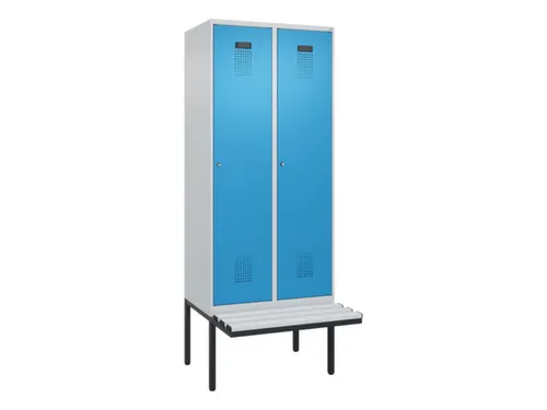 locker met bank,HxBxD 2120x800x815mm,2vak,vak B 400mm,cilinderslot