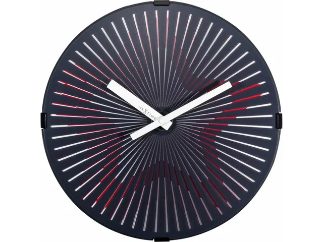 Wandklok Ø 30cm Plastic Bewegende klok Rood 'Motion Star Red'