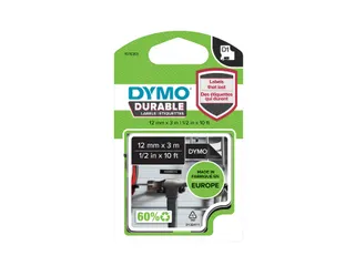 Labeltape Dymo D1 1978365 12mmx3m wit op zwart - 1
